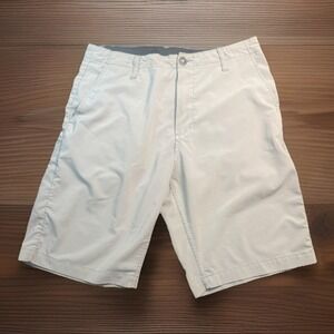 Volcom Surf & Turf Hybrid Shorts Mens 32 Gray Chino Casual Stretch 9" Inseam